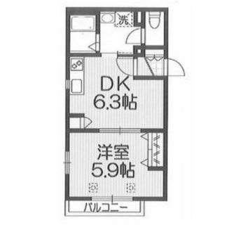 東京都北区岩淵町 賃貸マンション 1DK