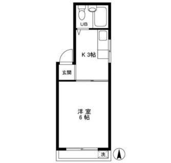 東京都北区上中里２丁目 賃貸アパート 1K