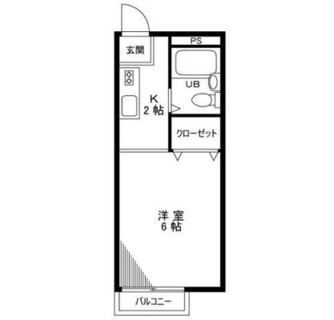 東京都北区上中里２丁目 賃貸アパート 1K