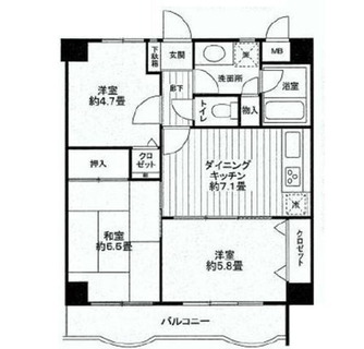 東京都荒川区東日暮里６丁目 賃貸マンション 3DK